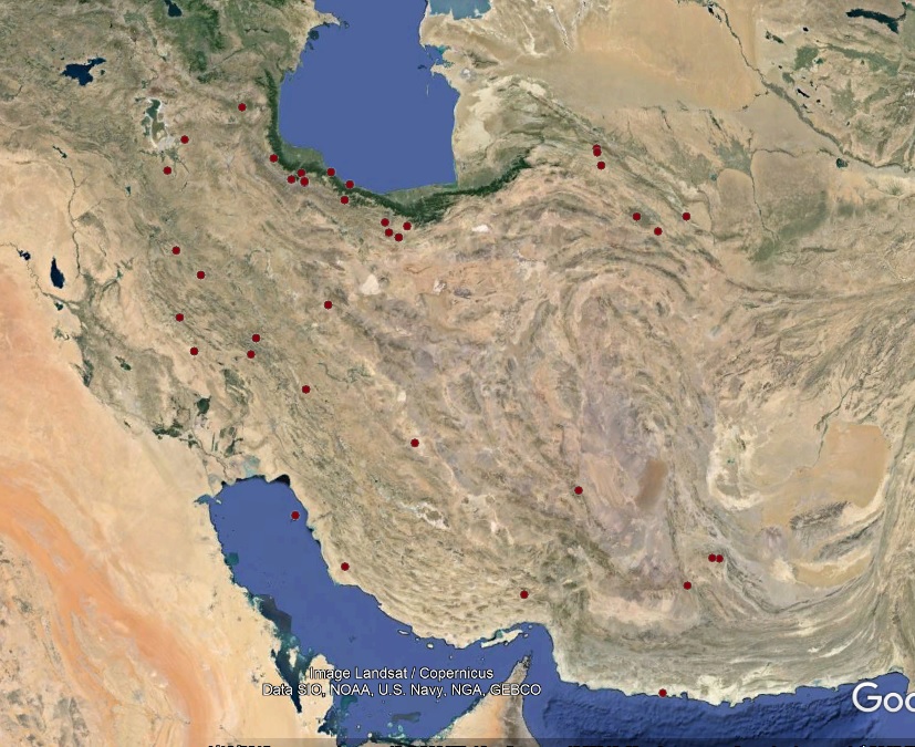آمار آثار طبیعی ملی ایران